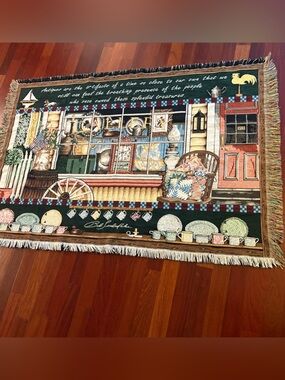 Vintage Bob Timberlake Tapestry Throw Blanket Antique Gallery Store Americana

A
